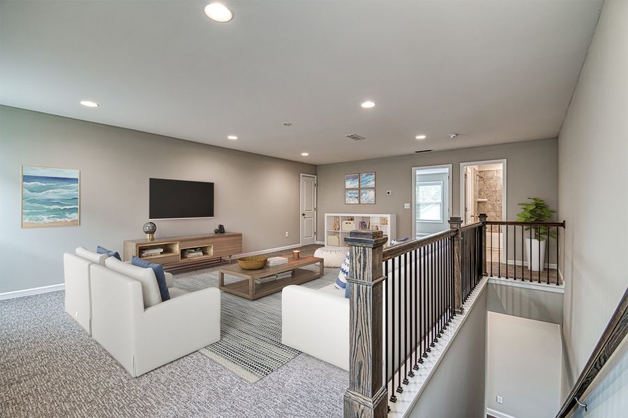 Representative furnished interior of a home built from the Plan by Beazer Homes in Gatherings® at GreenHouse: Greenhouse - 40' Active Adult, Marietta (Image 6). Representative furnished interior of a home built from the Plan by Beazer Homes in Gatherings® at GreenHouse: Greenhouse - 40' Active Adult, Marietta (Image 6).