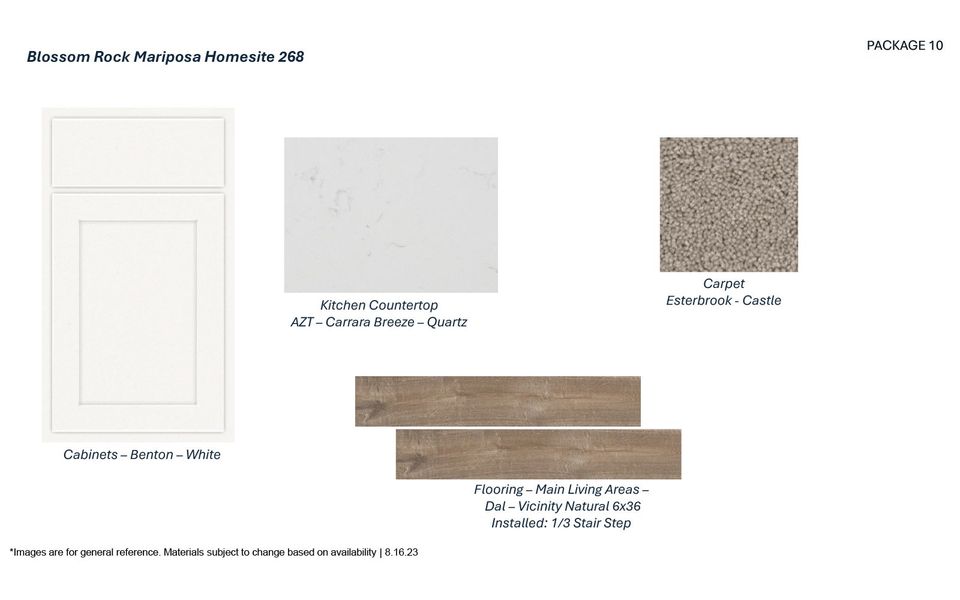 Mariposa Homesite 268 Design Selections