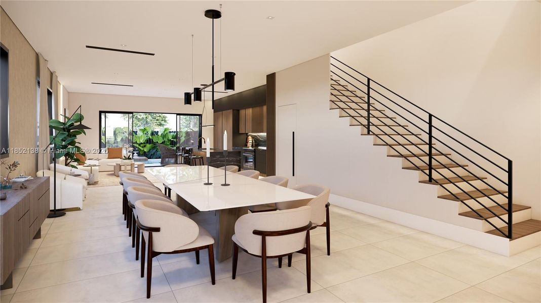Furnished interior view inside a new home in , Miami (Image 5).