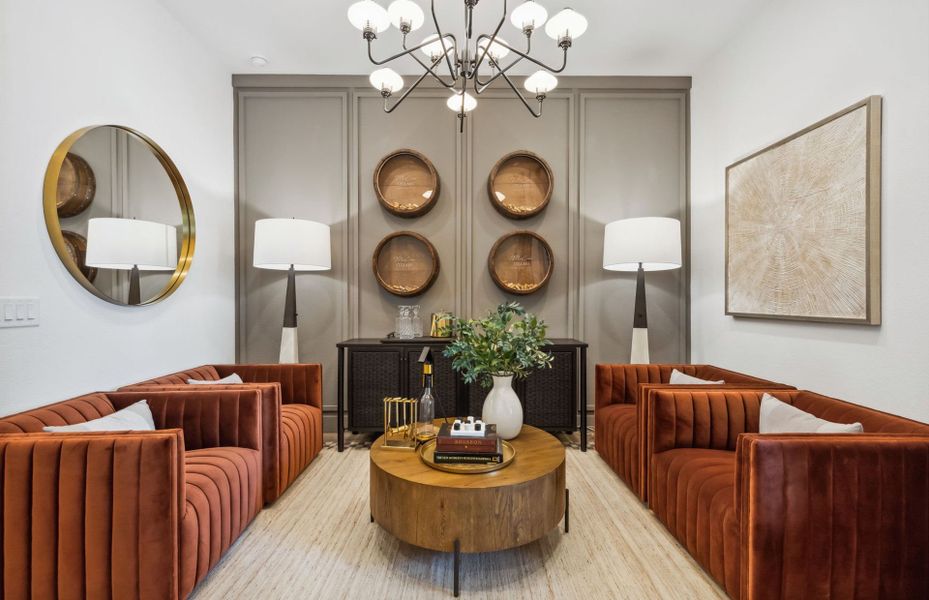 Representative furnished interior of a home built from the Reverence by Del Webb in Del Webb Austin at Lost Pines, Bastrop (Image 7). Representative furnished interior of a home built from the Reverence by Del Webb in Del Webb Austin at Lost Pines, Bastrop (Image 7).