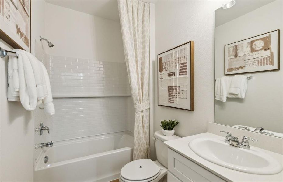 *Model Representation - Spacious secondary bathroom *Model Representation - Spacious secondary bathroom
