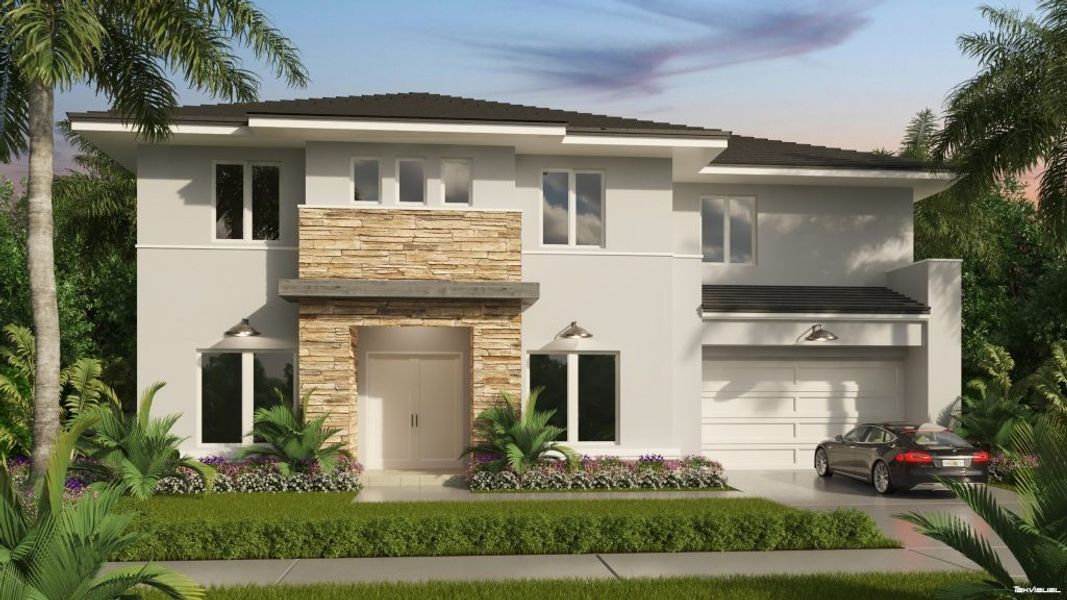 Image 3 representing the Turin by Rhino Homes in The Oaks, Davie, FL.