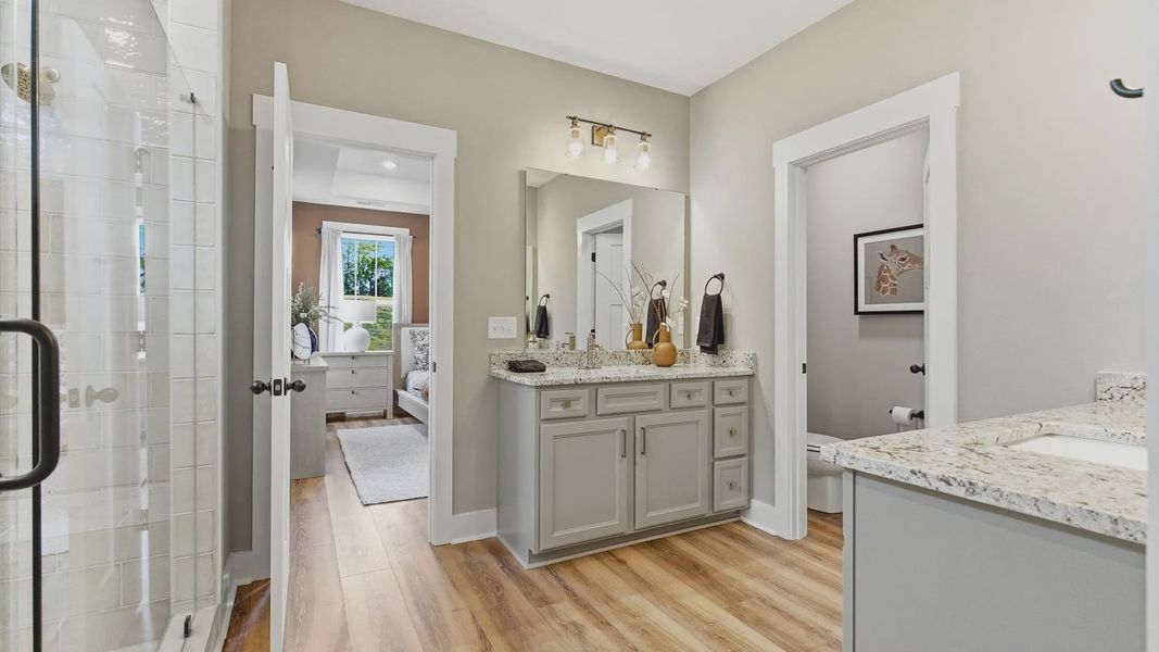 Furnished interior view inside a new home in Kayfield at Midway, Anderson (Image 26).