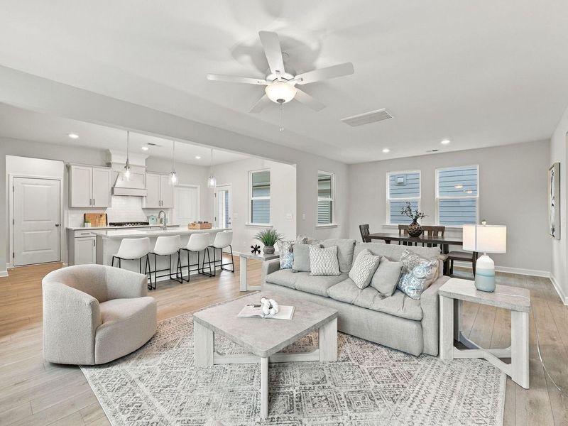 Furnished interior view inside a new home in Forestville Yard, Knightdale (Image 16). Furnished interior view inside a new home in Forestville Yard, Knightdale (Image 16).