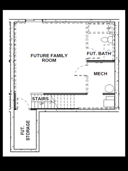 2D floor plan layout for the Oakridge by D.R. Horton in Colly Farm, Stokesdale, NC (Image 7).
