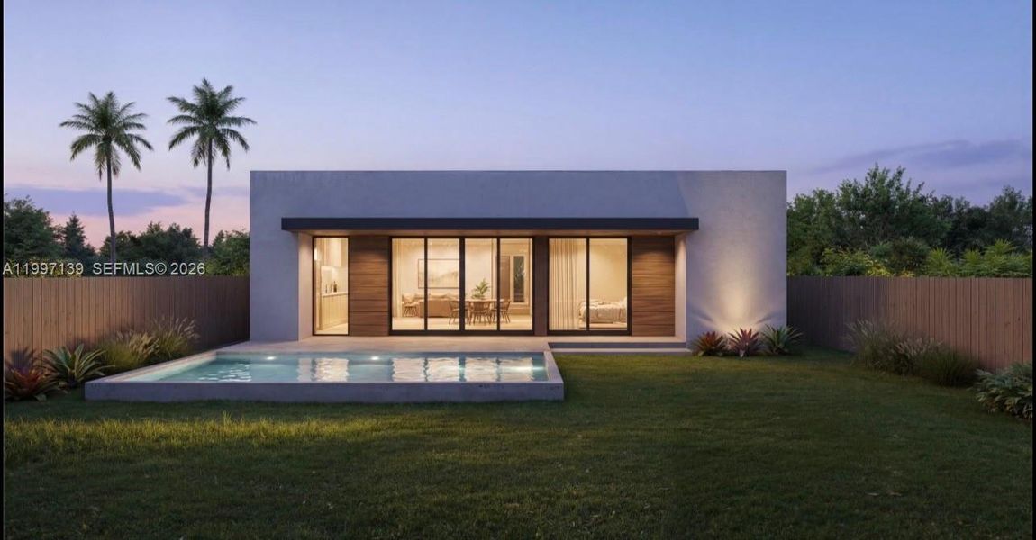 Exterior details and patio area of a home in , Miami (Image 3).