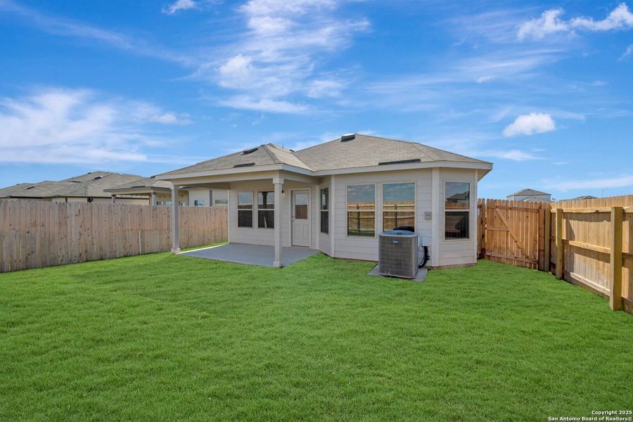Exterior details and patio area of a home in Park Place, New Braunfels (Image 3). Exterior details and patio area of a home in Park Place, New Braunfels (Image 3).