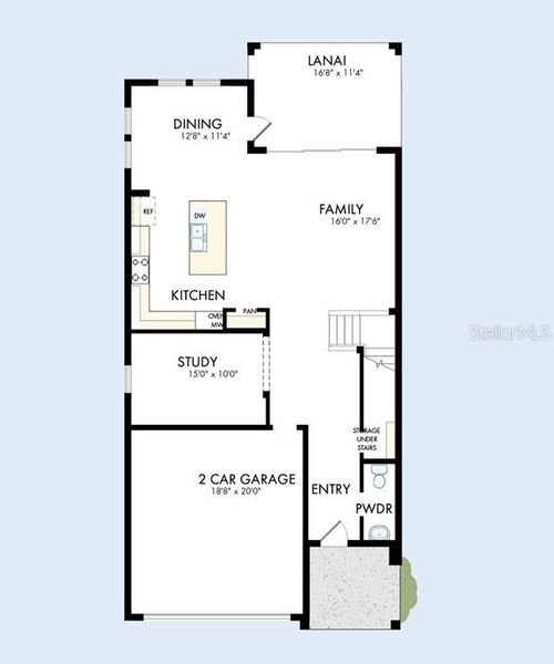 2D floor plan layout of this home in Persimmon Place – Garden Series, Wesley Chapel, FL (Image 2). 2D floor plan layout of this home in Persimmon Place – Garden Series, Wesley Chapel, FL (Image 2).