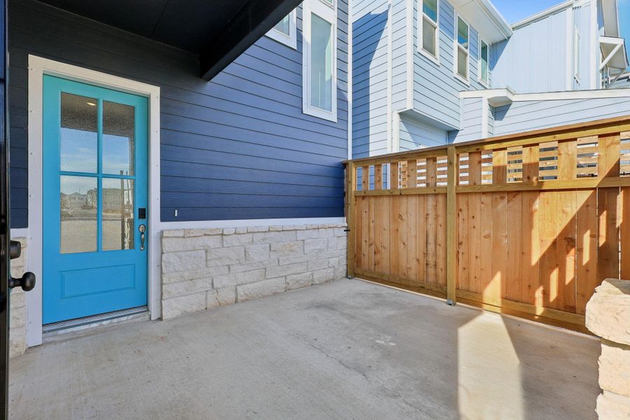 Exterior details and patio area of a home in Kemah Crossing - Luxe Series, Kemah (Image 28). Exterior details and patio area of a home in Kemah Crossing - Luxe Series, Kemah (Image 28).