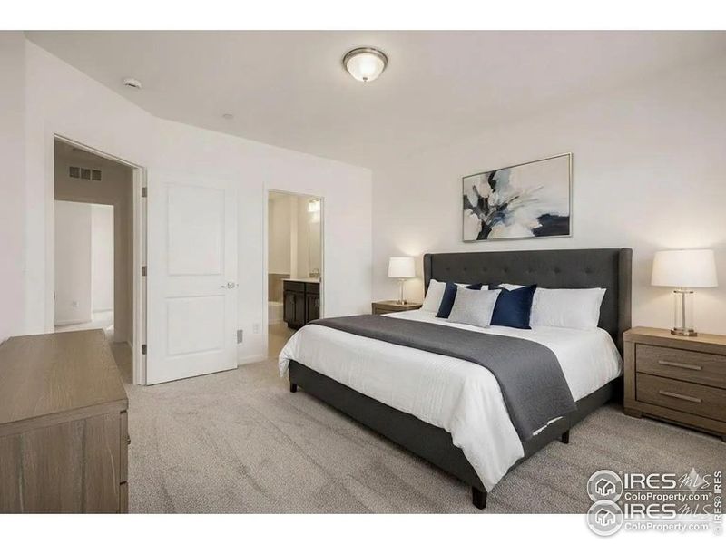 Spacious primary bedroom