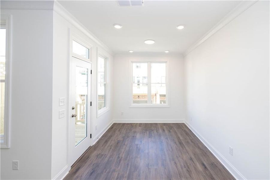 Spacious, unfurnished interior of a new home in Millcroft Townhomes, Buford (Image 20). Spacious, unfurnished interior of a new home in Millcroft Townhomes, Buford (Image 20).