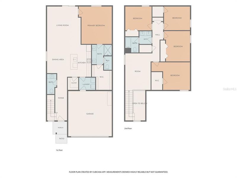2D floor plan layout of this home in The Isle of Avalon, Spring Hill, FL (Image 5).
