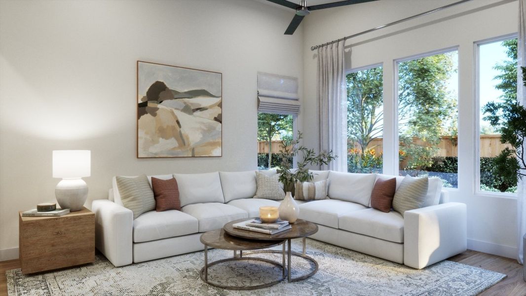 Representative furnished interior of a home built from the 4060 by Risewell Homes in Bluff Haven, Georgetown (Image 4).