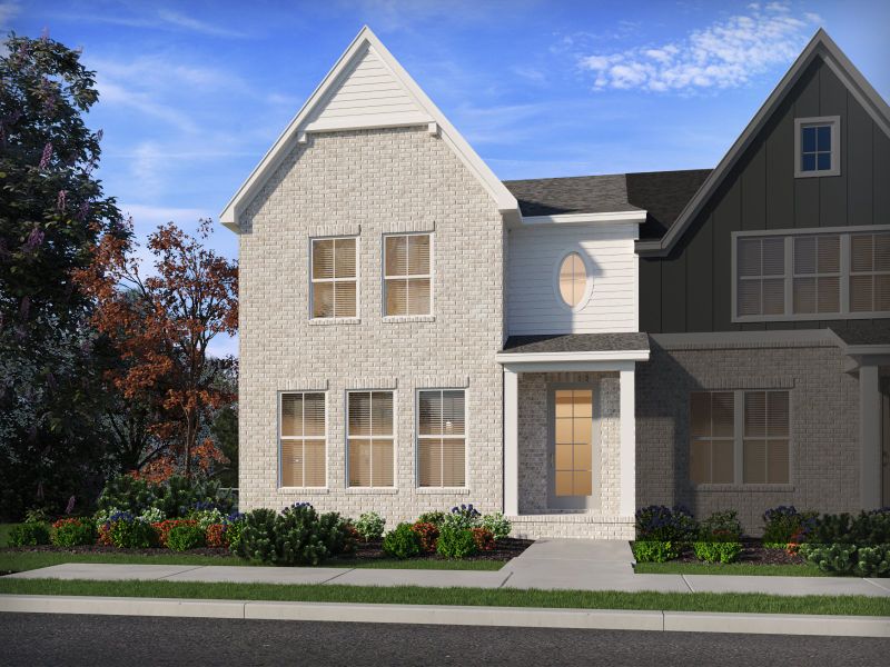 Representative exterior photo of a completed home built from the Lancaster by Meritage Homes in Greystone - Vista Townhomes, Smyrna, TN (Image 10).