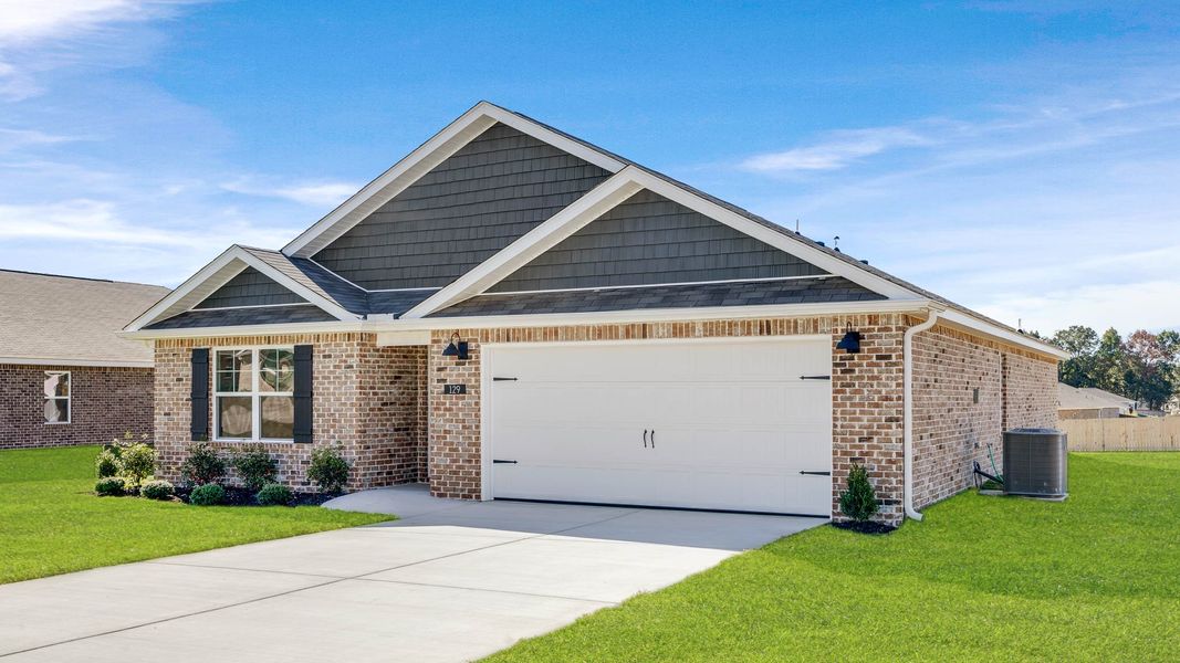 Front exterior of a new home in Bailey Park, Fayetteville, TN, highlighting curb appeal (Image 2). Front exterior of a new home in Bailey Park, Fayetteville, TN, highlighting curb appeal (Image 2).