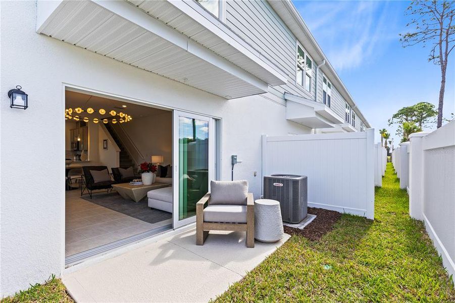 Exterior details and patio area of a home in Harbor Square, Palm Bay (Image 2). Exterior details and patio area of a home in Harbor Square, Palm Bay (Image 2).