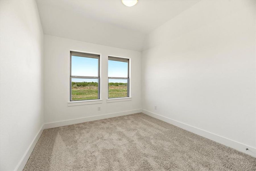 One of two nicely sized secondary bedrooms in our Alexander plan.