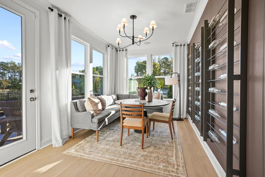 Representative furnished interior of a home built from the Compass by Del Webb in Del Webb Carolina Ridge, Midland (Image 14).