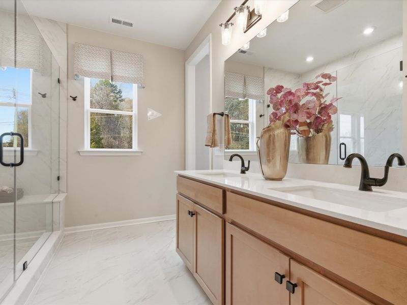 Furnished interior view inside a new home in Ellis Townes, Charlotte (Image 28).