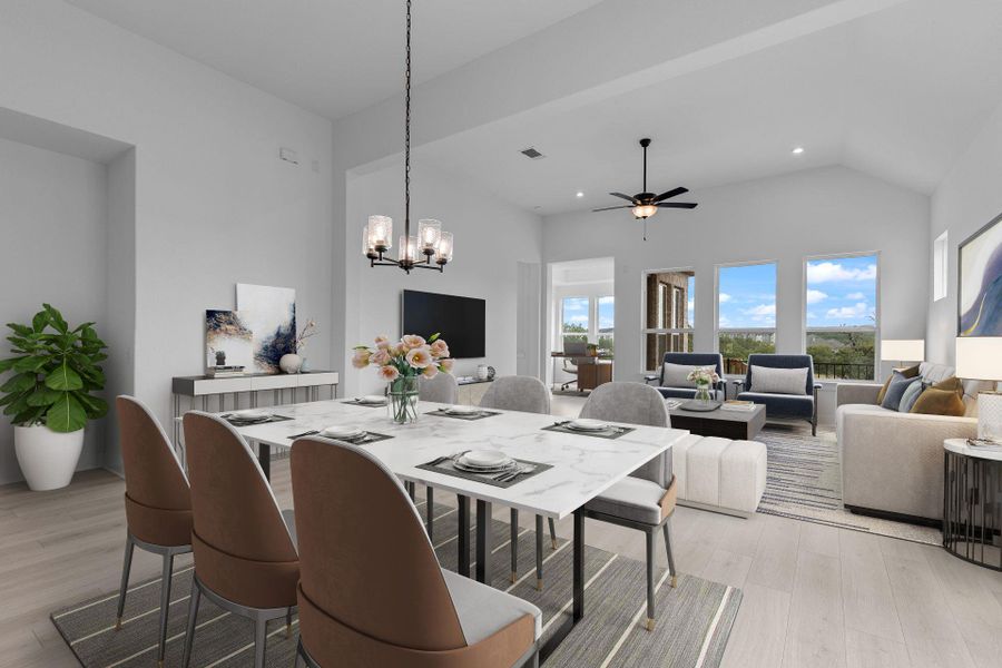 Open Concept Family Room - Virtually Staged