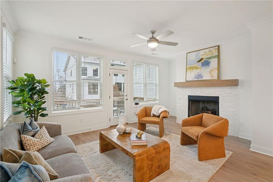 Furnished interior view inside a new home in Palisades Townhomes, Cumming (Image 11).
