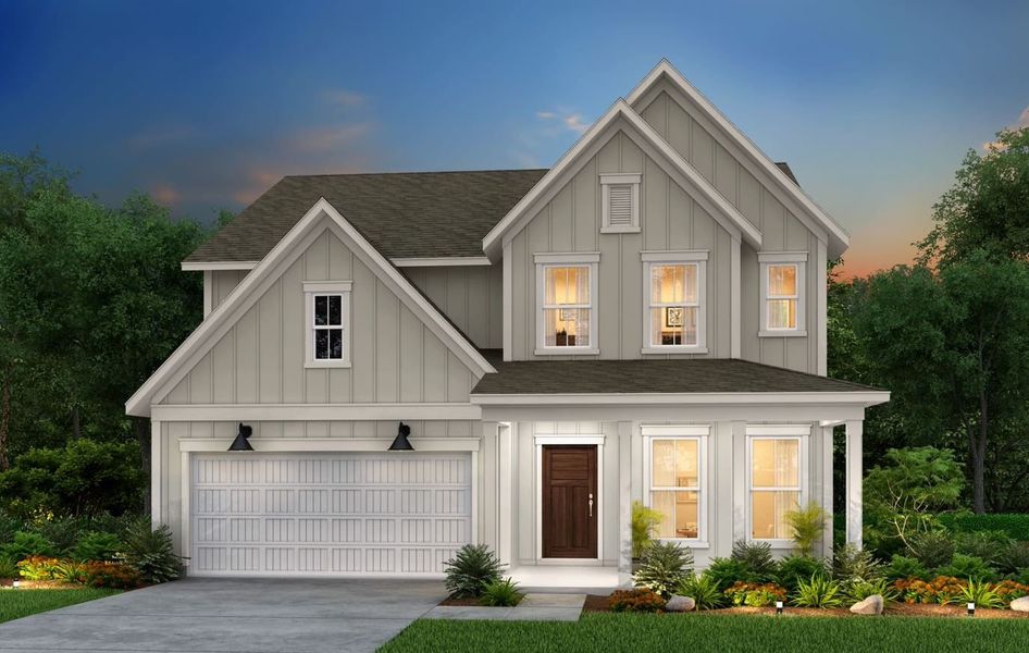Front exterior of a new home in Midpoint at New Riverside, Bluffton, SC, highlighting curb appeal (Image 18).
