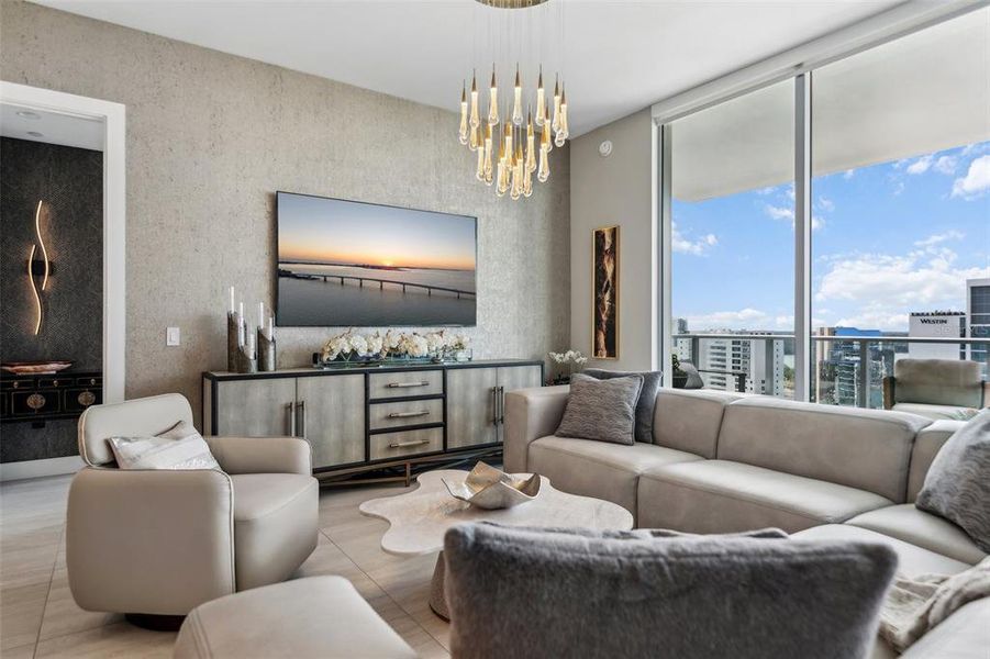 Furnished interior view inside a new home in , Sarasota (Image 56).