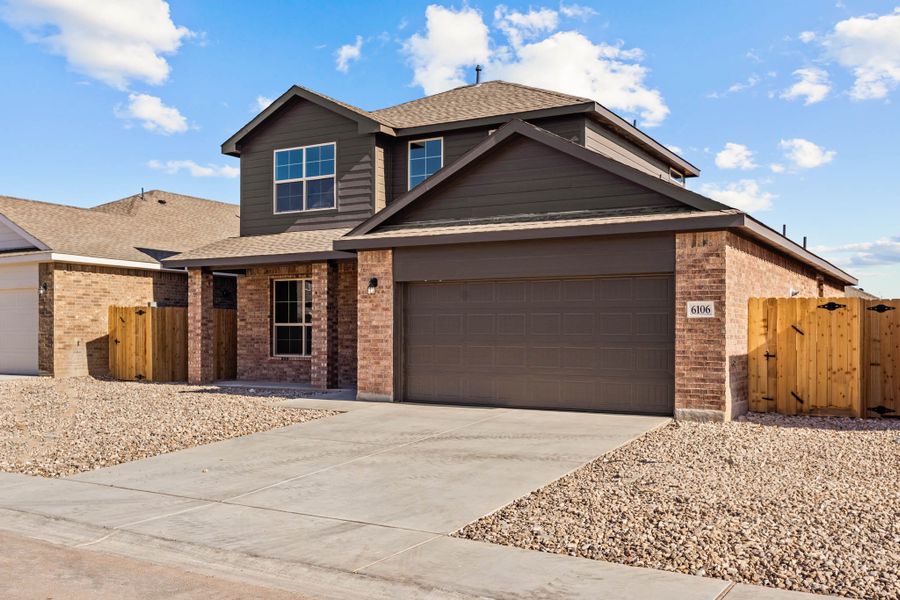 Representative exterior photo of a completed home built from the Gulfport by D.R. Horton in Yukon Ridge, Odessa, TX (Image 20). Representative exterior photo of a completed home built from the Gulfport by D.R. Horton in Yukon Ridge, Odessa, TX (Image 20).