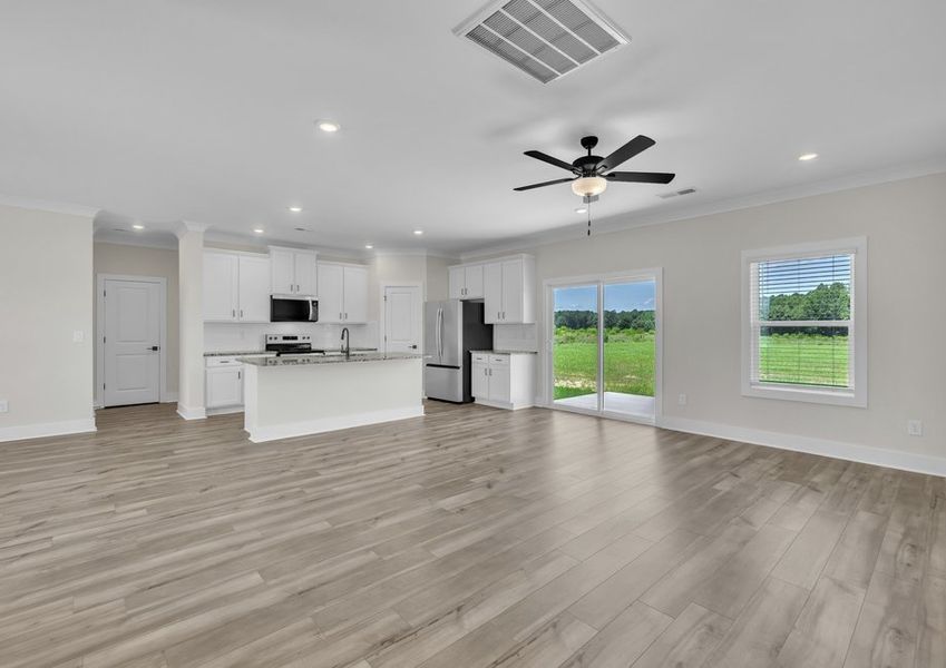 Open-concept layout. Open-concept layout.