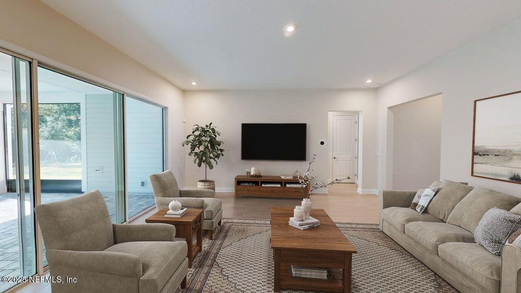 Furnished interior view inside a new home in RiverTown - WaterSong, St. Johns (Image 6).