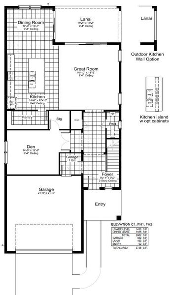 2D floor plan layout of this home in Palmera, Venice, FL (Image 3).