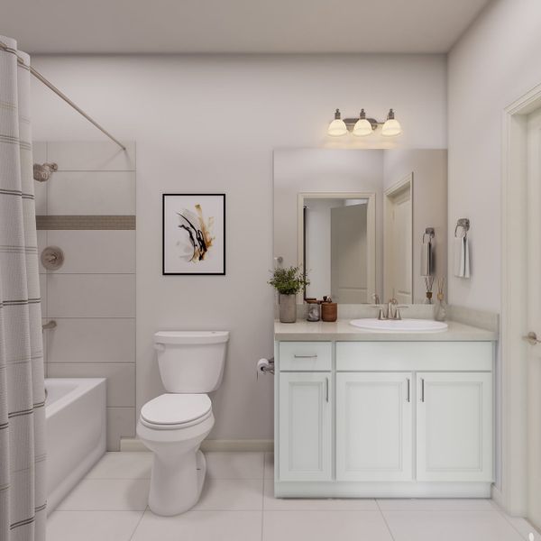 Representative furnished interior of a home built from the F by Tri Pointe Homes in Candelas Townhomes, Arvada (Image 15).