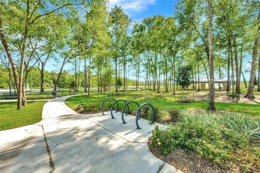 Bike parking at the park