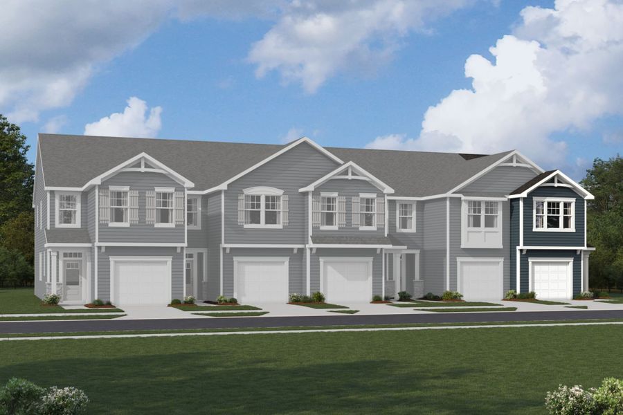 Representative exterior photo of a completed home built from the Amira End by Mattamy Homes in Hedgecliff Townes, Kannapolis, NC (Image 12).