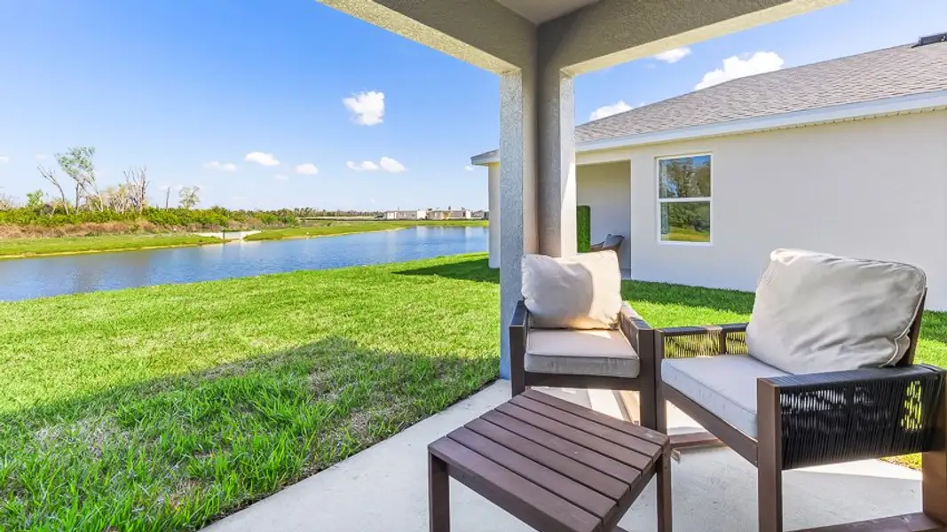 Exterior details and patio area of a home in Legacy Preserve, Parrish (Image 2). Exterior details and patio area of a home in Legacy Preserve, Parrish (Image 2).