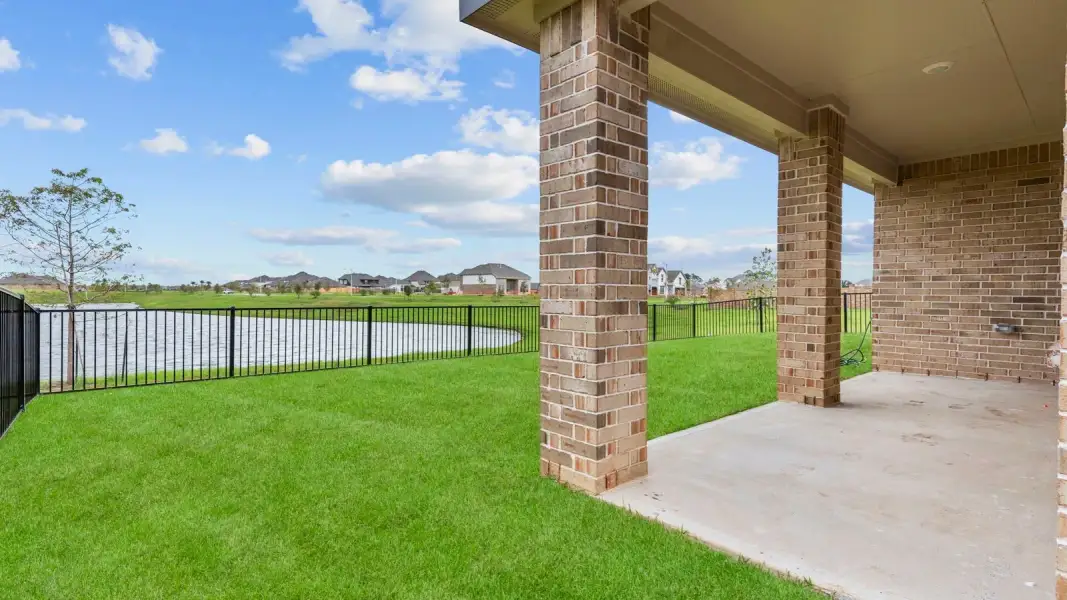 Exterior details and patio area of a home in Lago Mar 60' Homesites, Texas City (Image 3). Exterior details and patio area of a home in Lago Mar 60' Homesites, Texas City (Image 3).