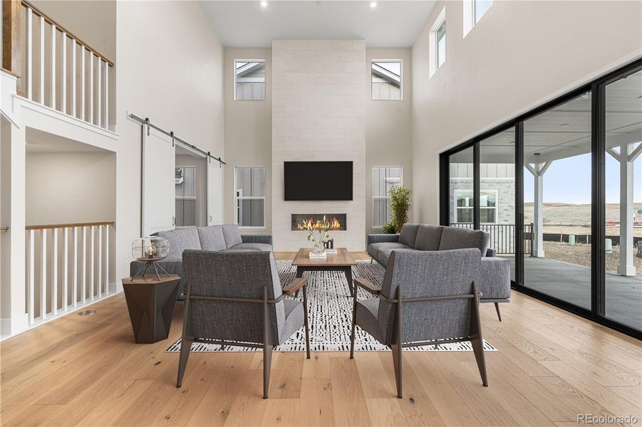 Furnished interior view inside a new home in Luxe at The Canyons, Castle Pines (Image 34).