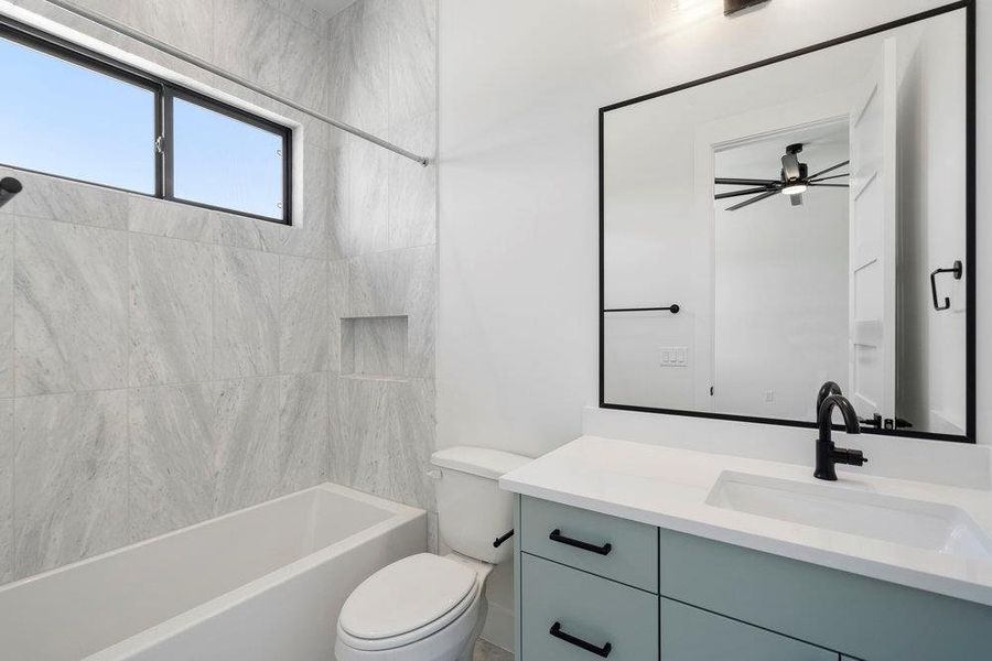 Furnished interior view inside a new home in Milky Way at River Place, Austin (Image 18).