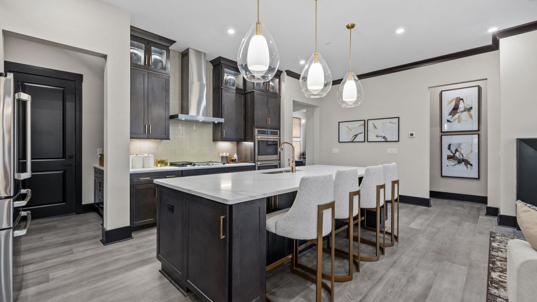 The Enthusiast Plan by DBR Homes kitchen with modern features in Fort Mill, SC.