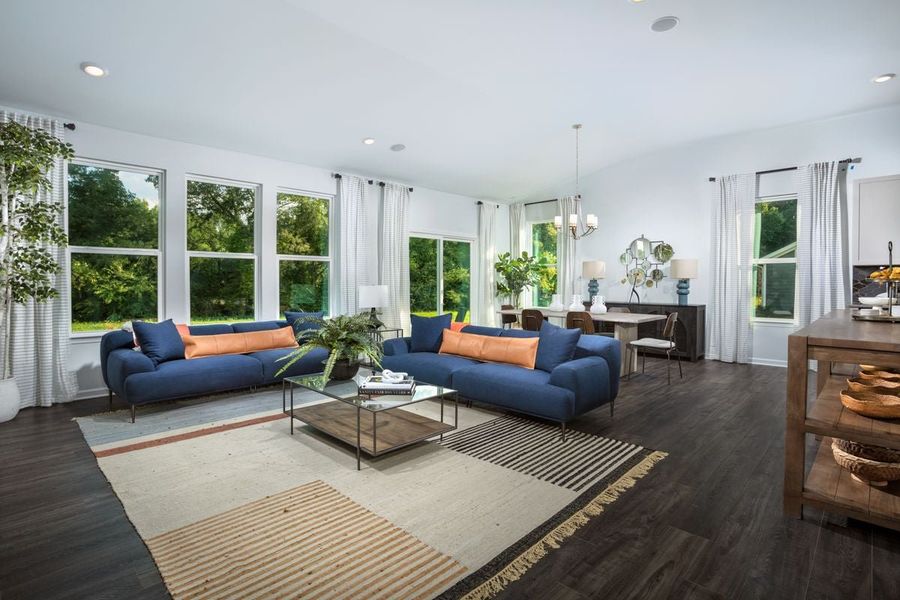 Representative furnished interior of a home built from the Plan 1910 Modeled by KB Home in Birchwood Trails, Fuquay Varina (Image 4).