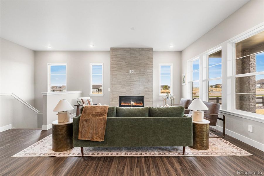 Furnished interior view inside a new home in Hilltop at Inspiration, Aurora (Image 6).