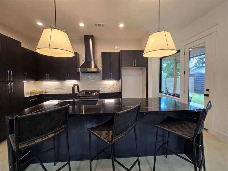 Great looking kitchen with lots of storage.