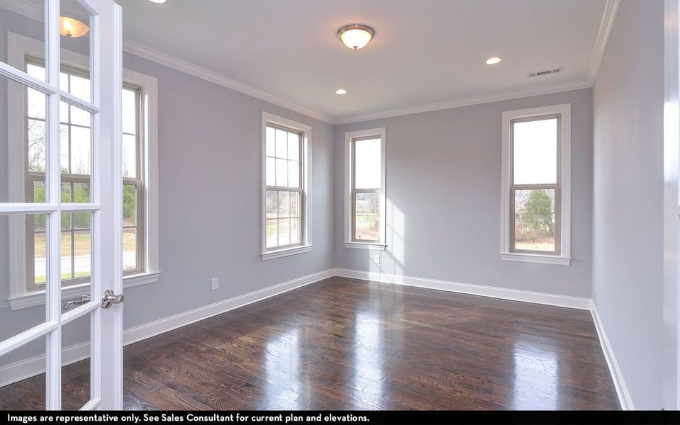 Representative unfurnished interior of a home built from the Augusta II by CastleRock Communities in Belvoir, Fairview (Image 12).
