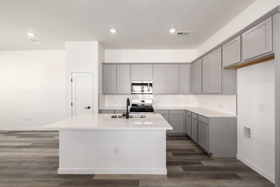 Furnished interior view inside a new home in Painted Prairie, Aurora (Image 8). Furnished interior view inside a new home in Painted Prairie, Aurora (Image 8).