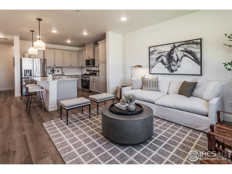 EXAMPLE PHOTO: LIVING ROOM AND KITCHEN