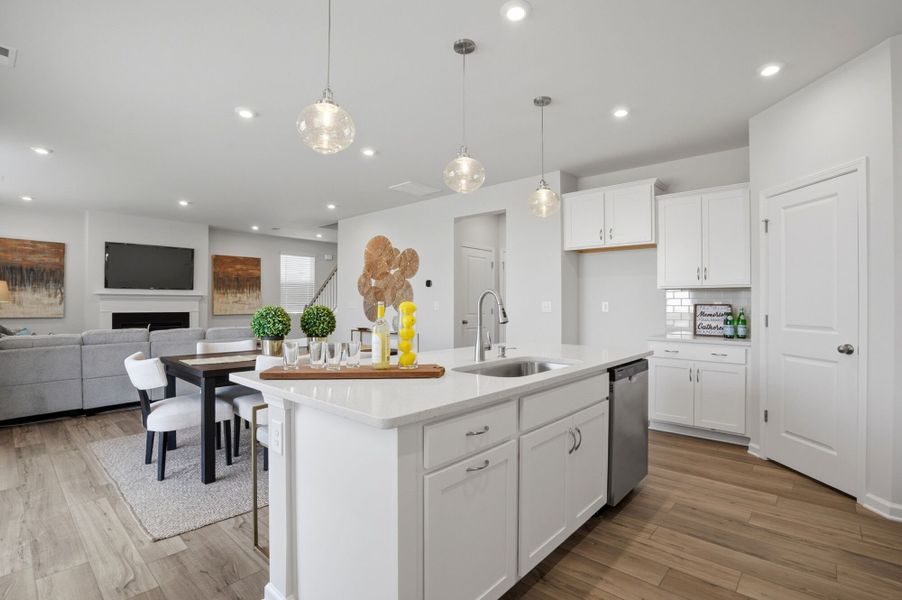 Furnished interior view inside a new home in Waxhaw Landing, Monroe (Image 14).