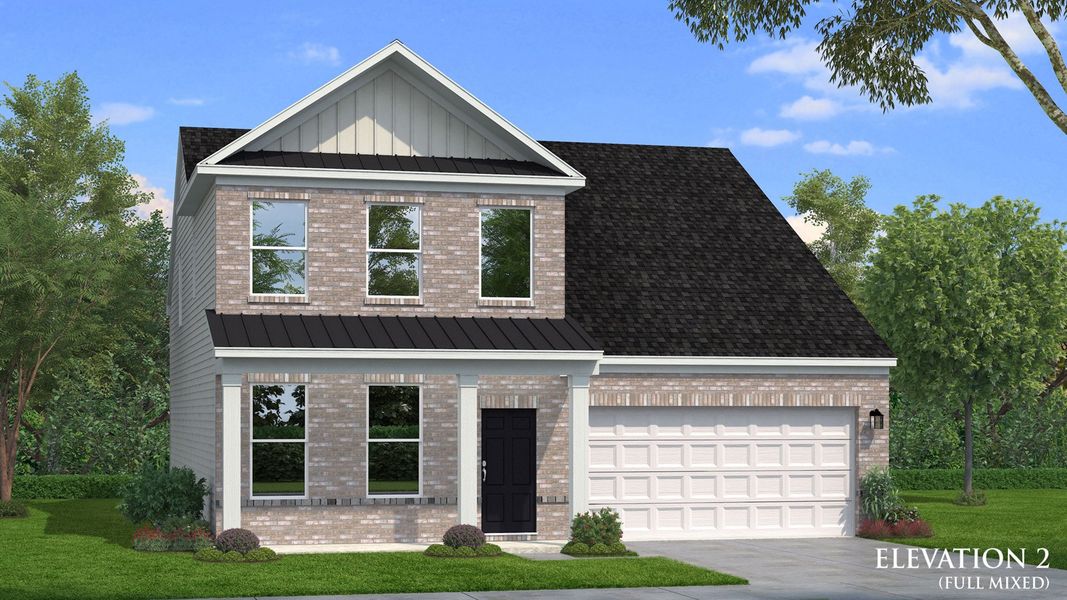 Representative exterior photo of a completed home built from the Lassiter by DRB Homes in Mason Glenn, Franklinton, NC (Image 8).