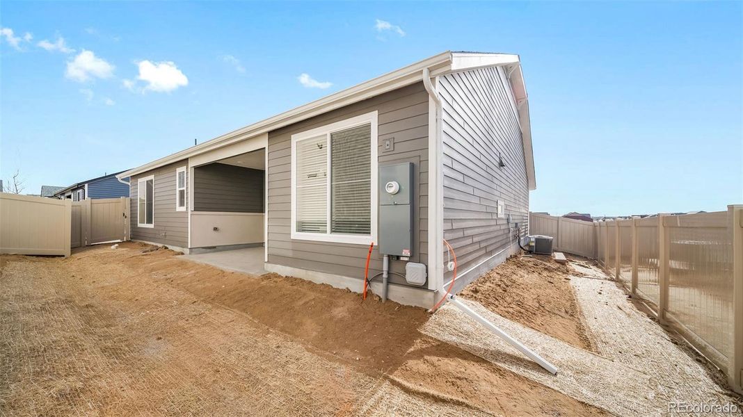 Exterior details and patio area of a home in , Aurora (Image 23).
