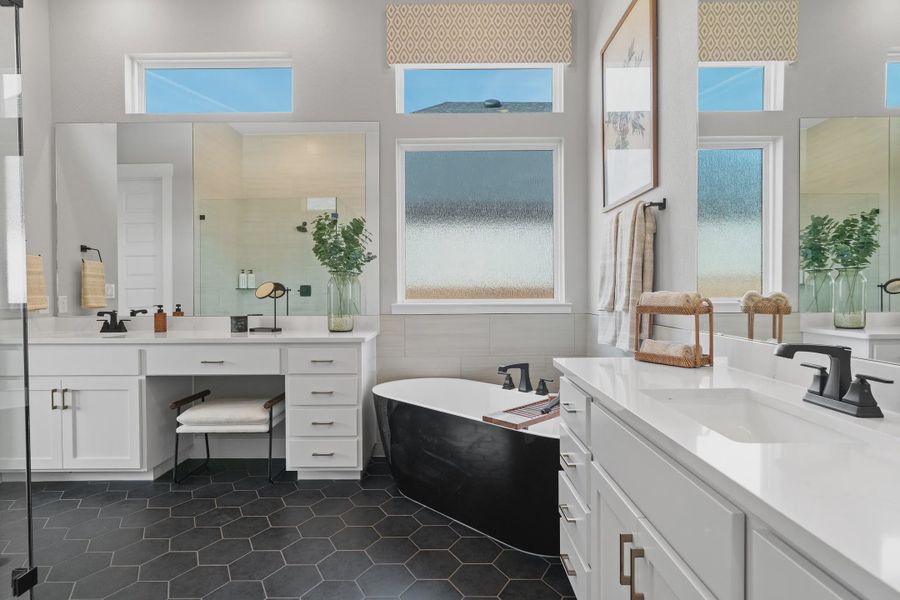 Representative furnished interior of a home built from the Kennedy by Chesmar Homes in Broken Oak, Georgetown (Image 6).