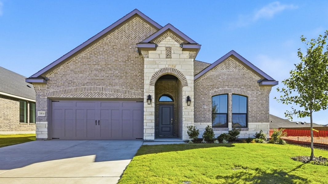 Representative exterior photo of a completed home built from the Avery by D.R. Horton in Morning Ridge, Princeton, TX (Image 2).